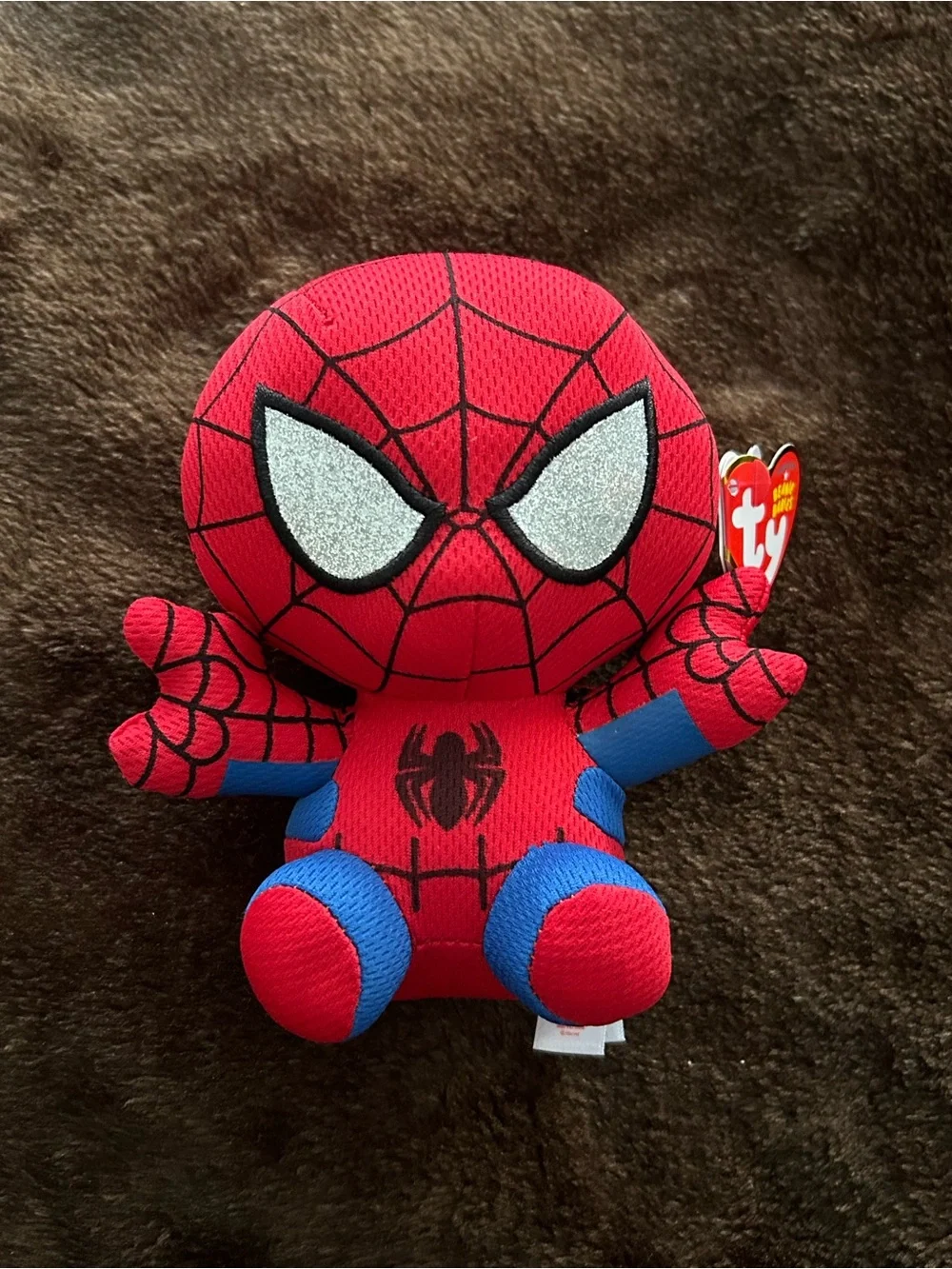 Ty Red & Blue Spider-Themed Plush